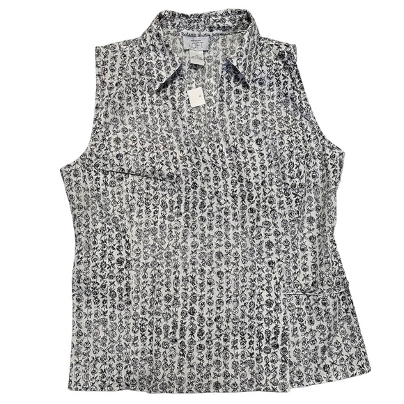 Ann Taylor Loft NWT Wrap Sleeveless Shirt SZ 10 - Picture 1 of 7